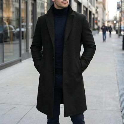 Greyfeld - Long Single-Breasted Tailored Overcoat