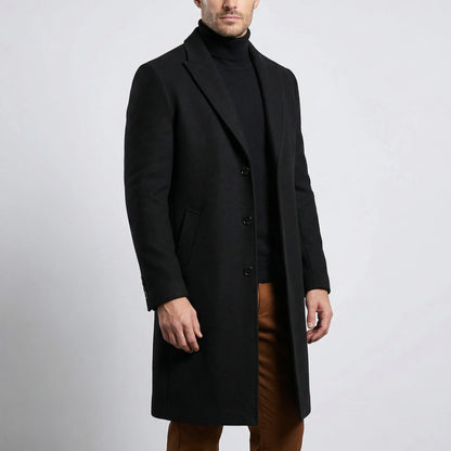 Greyfeld - Long Single-Breasted Tailored Overcoat