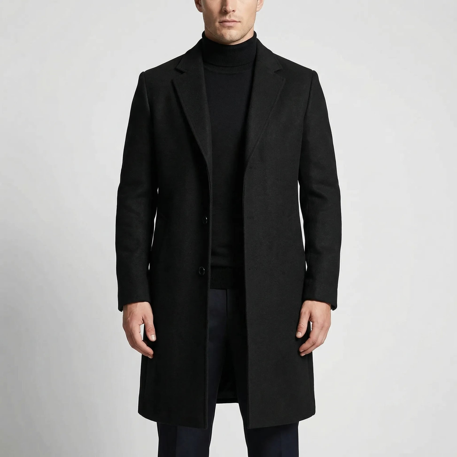 Greyfeld - Long Single-Breasted Tailored Overcoat