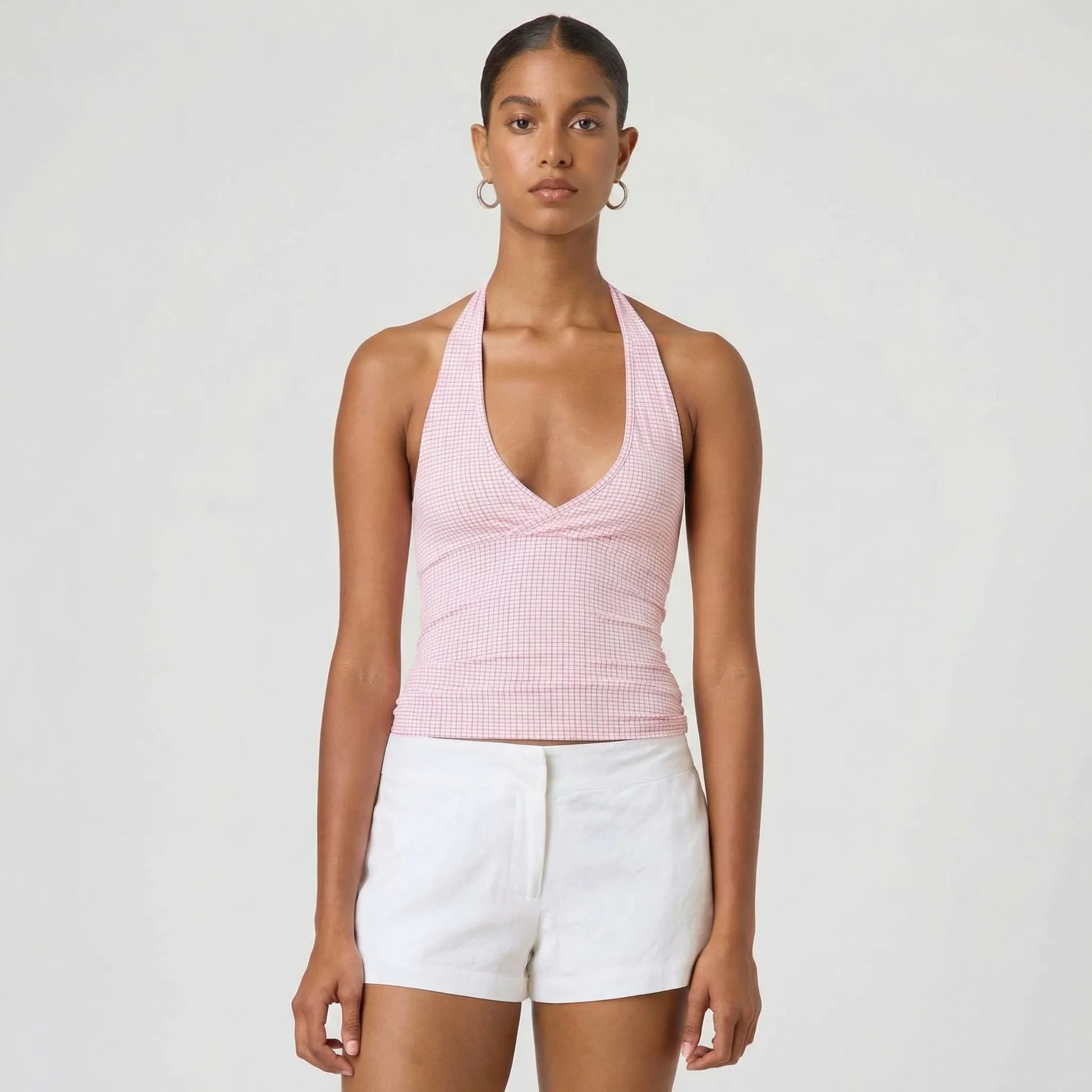 Haltriva | Slim Fit Halter Neck Top