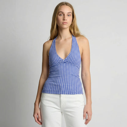 Haltriva | Slim Fit Halter Neck Top