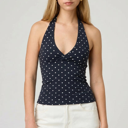 Haltriva | Slim Fit Halter Neck Top