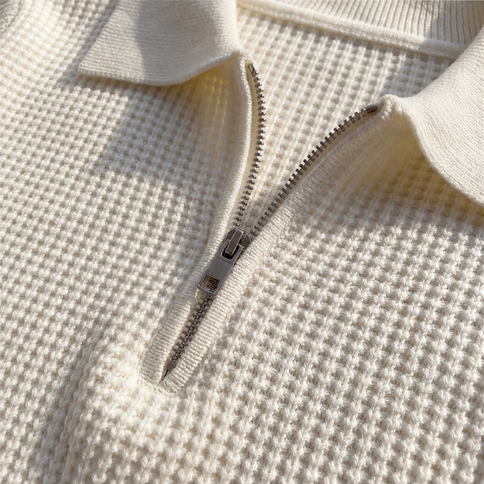 Halvrix - Half-Zip Collared Knit Sweater