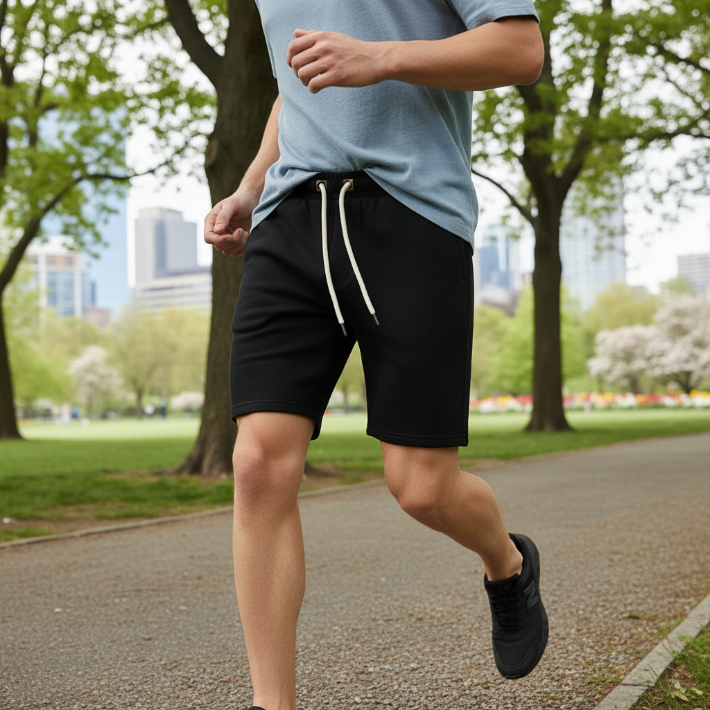 Harlan Men's Drawstring Shorts | Breathable Knit Activewear