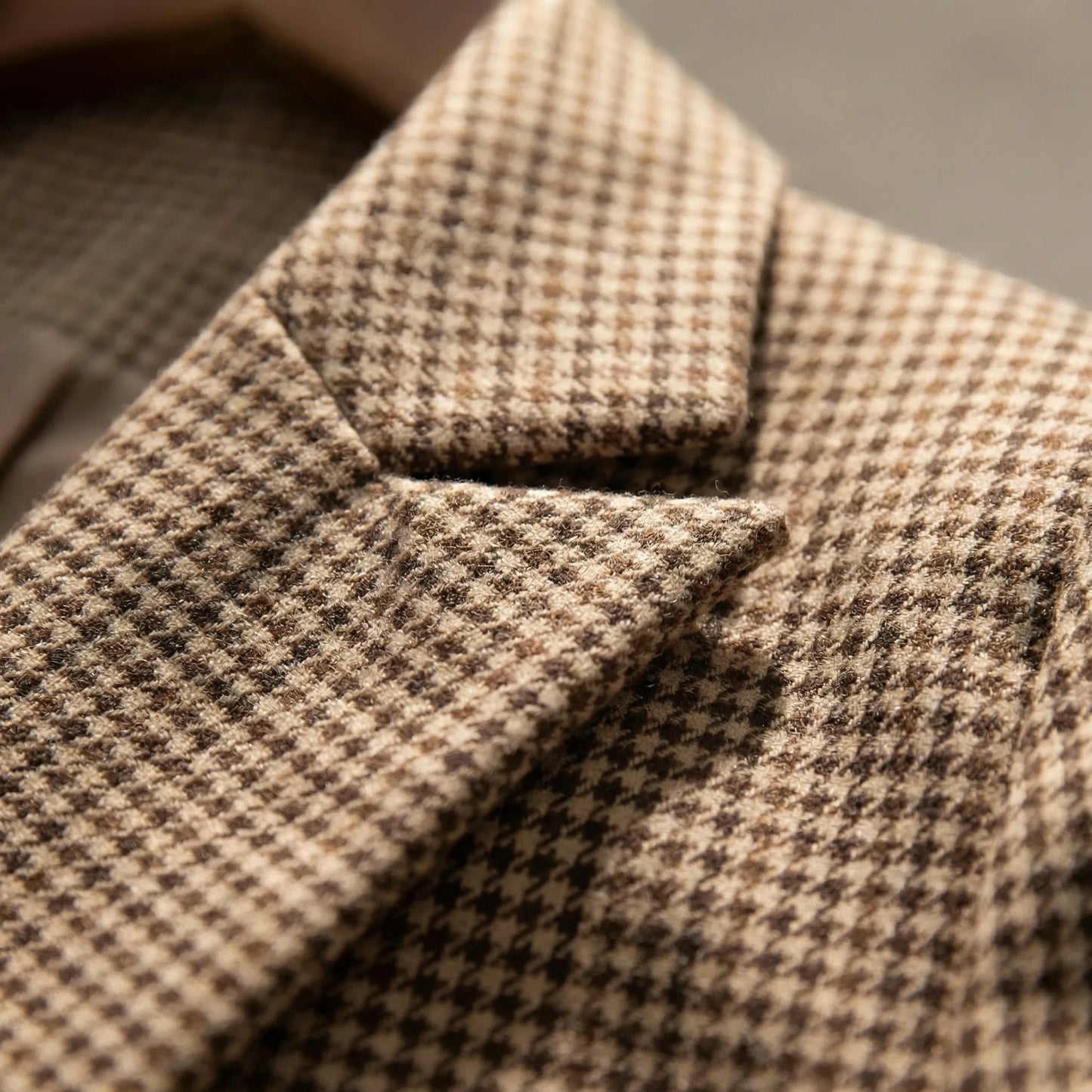 Houndelle | Houndstooth Lapel Collar Blazer