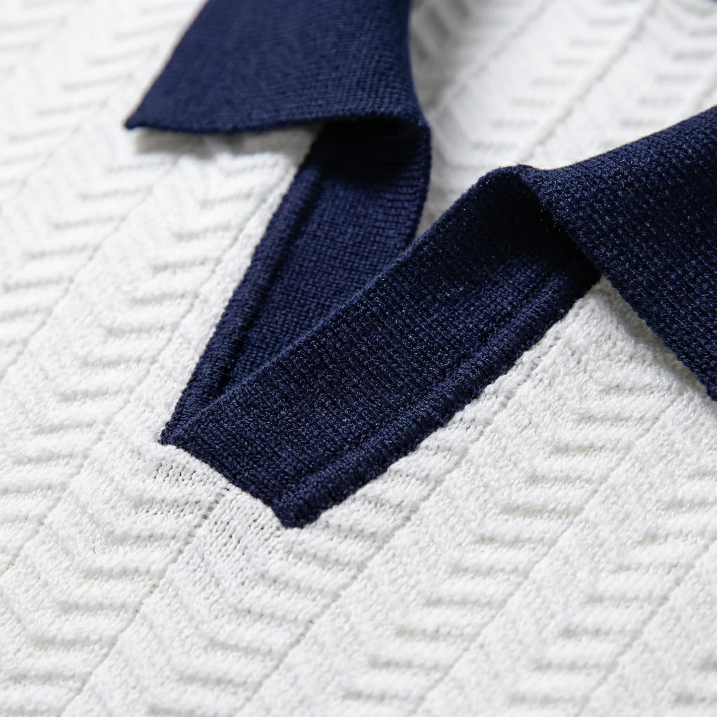 Kolvero - Textured Knit Short Sleeve Polo