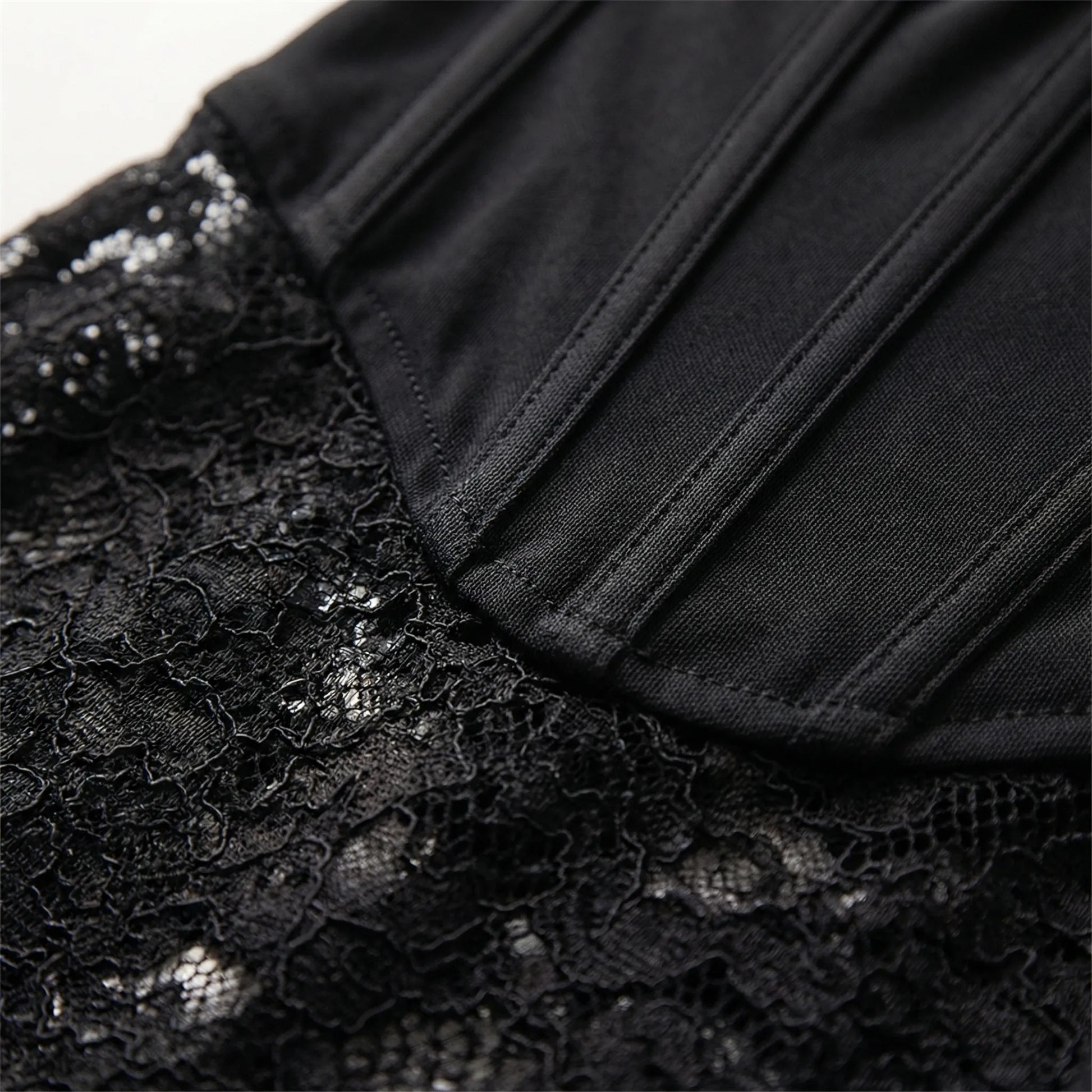 Lacoria - Strapless Lace Ankle-Length Gown