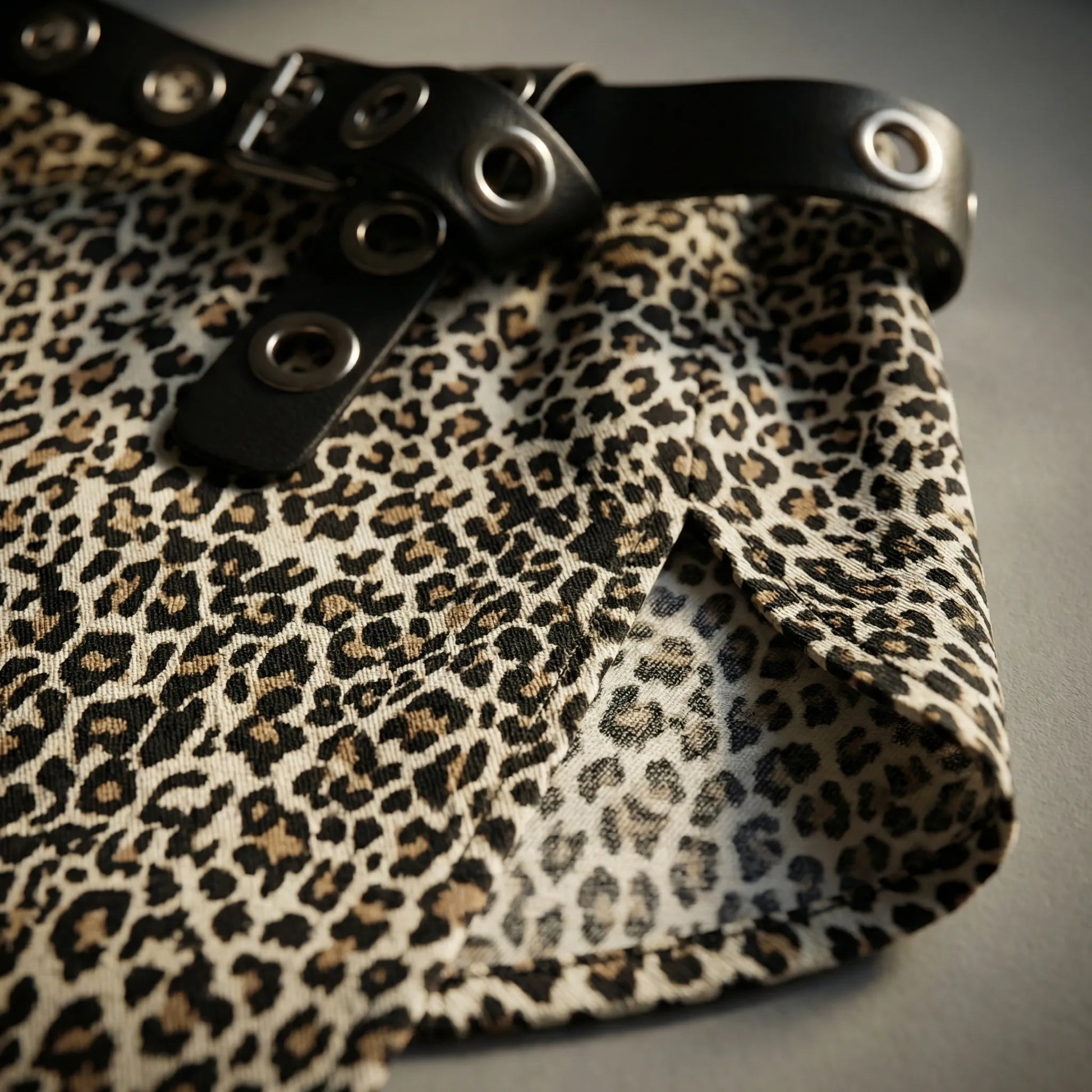 Leoprella | Knee-Length A-Line Leopard Print Skirt