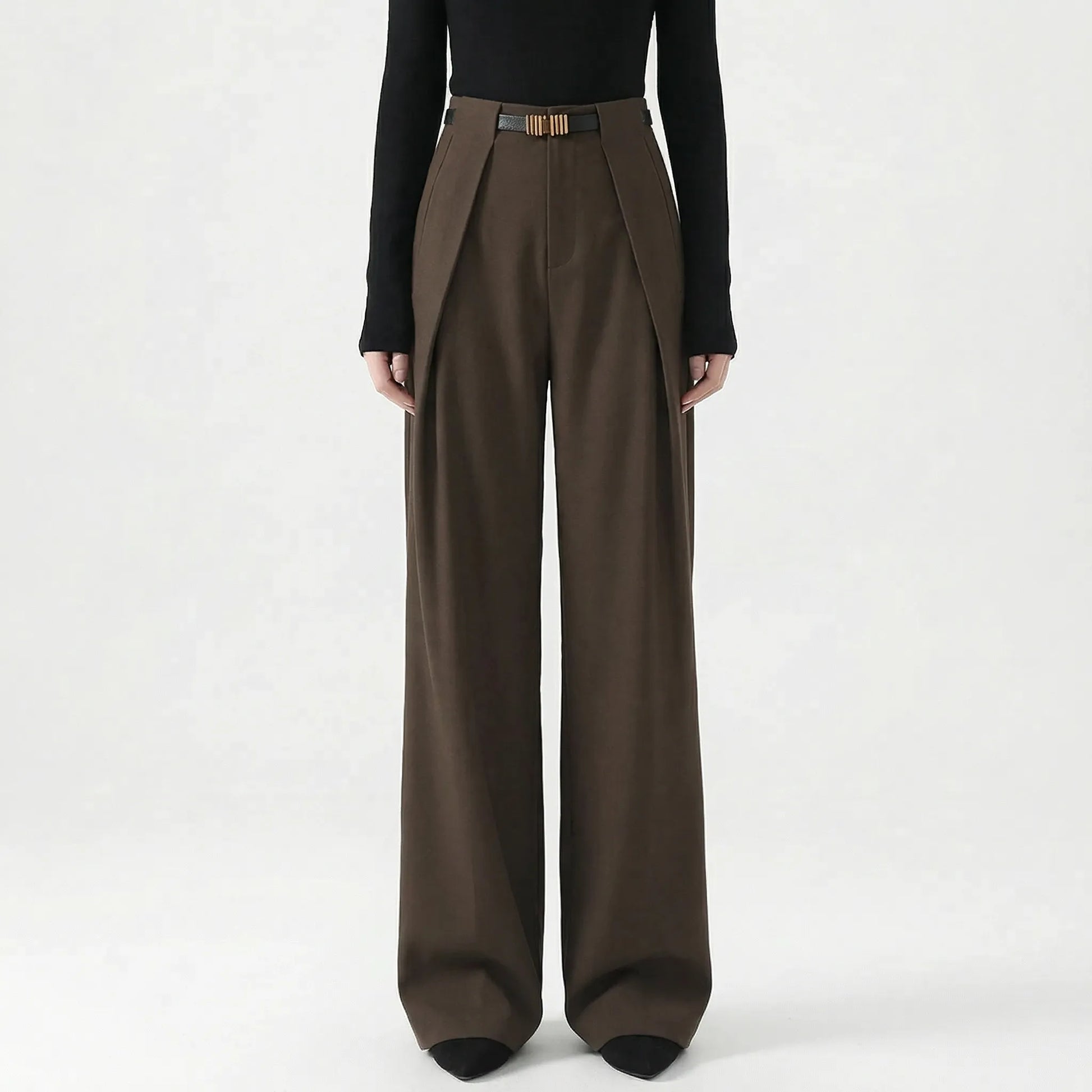 Linova | High-Waist Wide-Leg Tailored Trousers