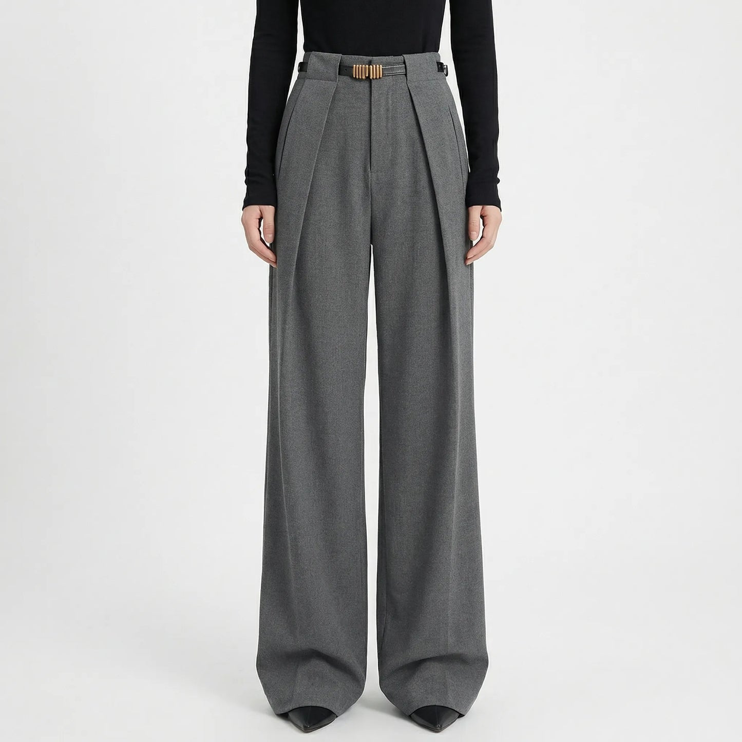 Linova | High-Waist Wide-Leg Tailored Trousers