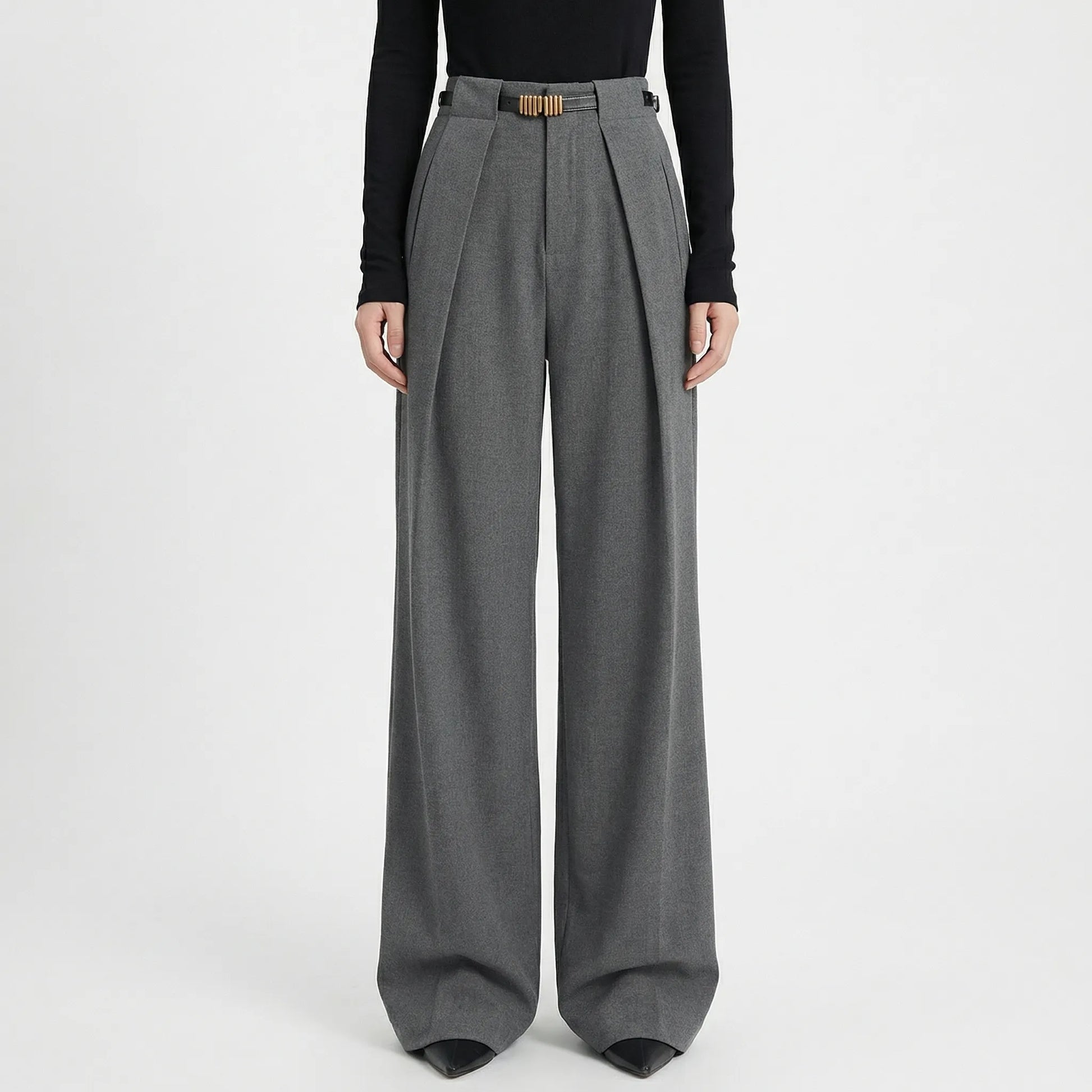 Linova | High-Waist Wide-Leg Tailored Trousers