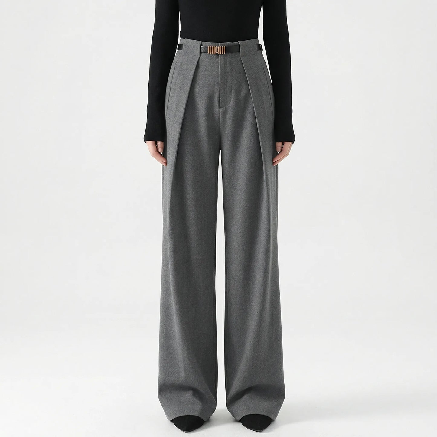 Linova | High-Waist Wide-Leg Tailored Trousers