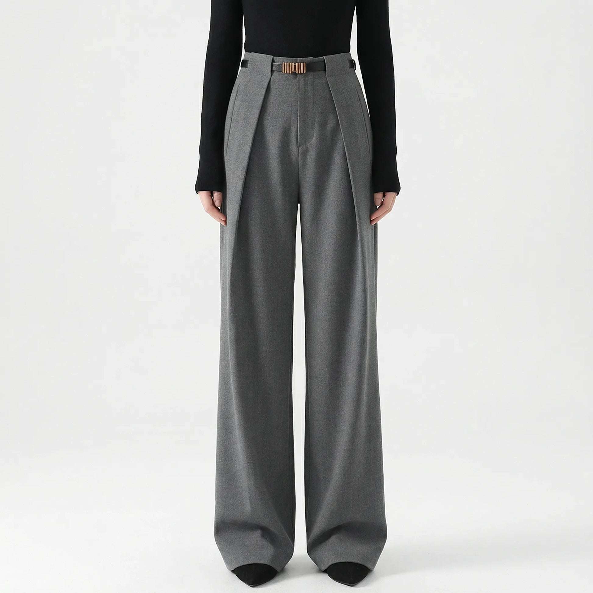Linova | High-Waist Wide-Leg Tailored Trousers