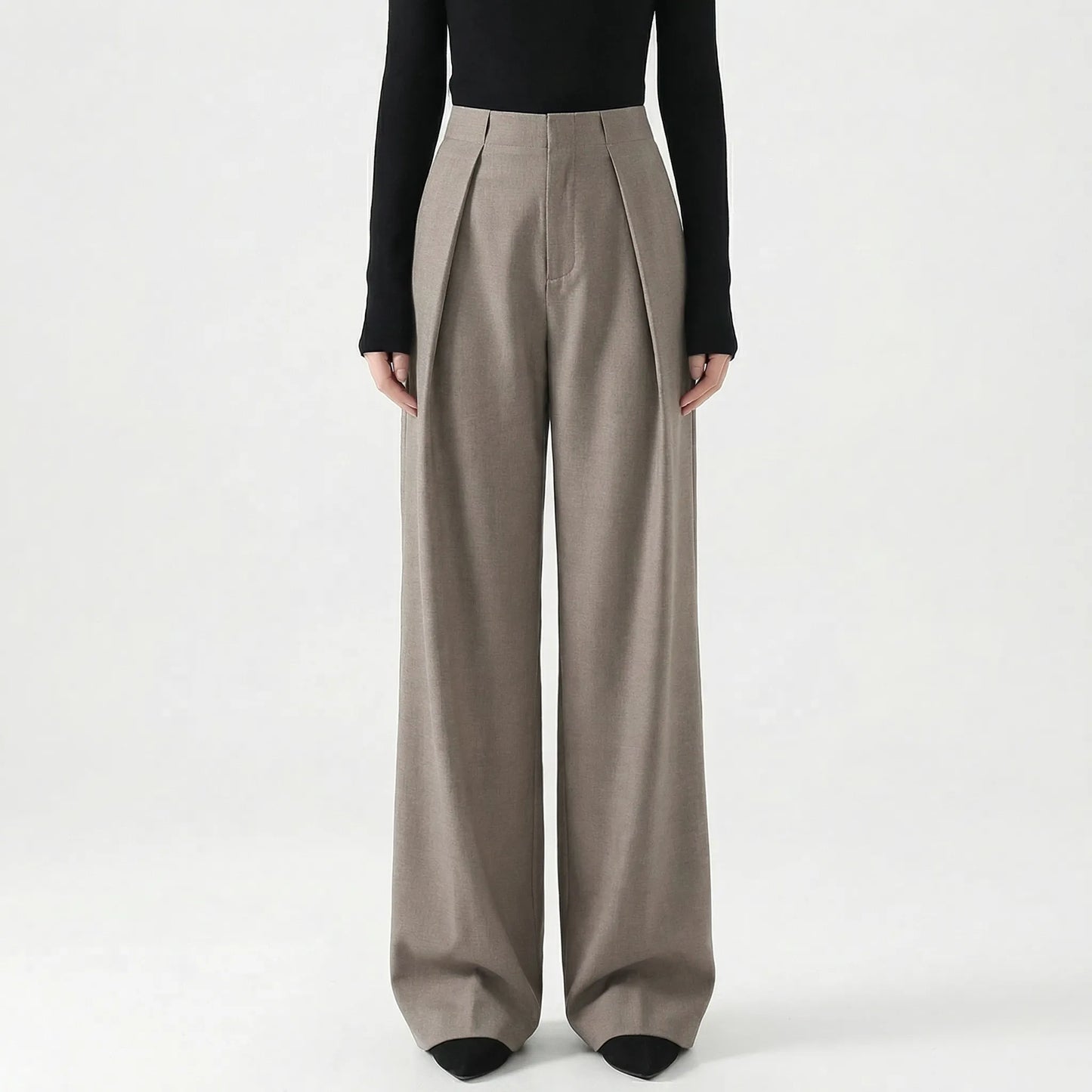 Linova | High-Waist Wide-Leg Tailored Trousers