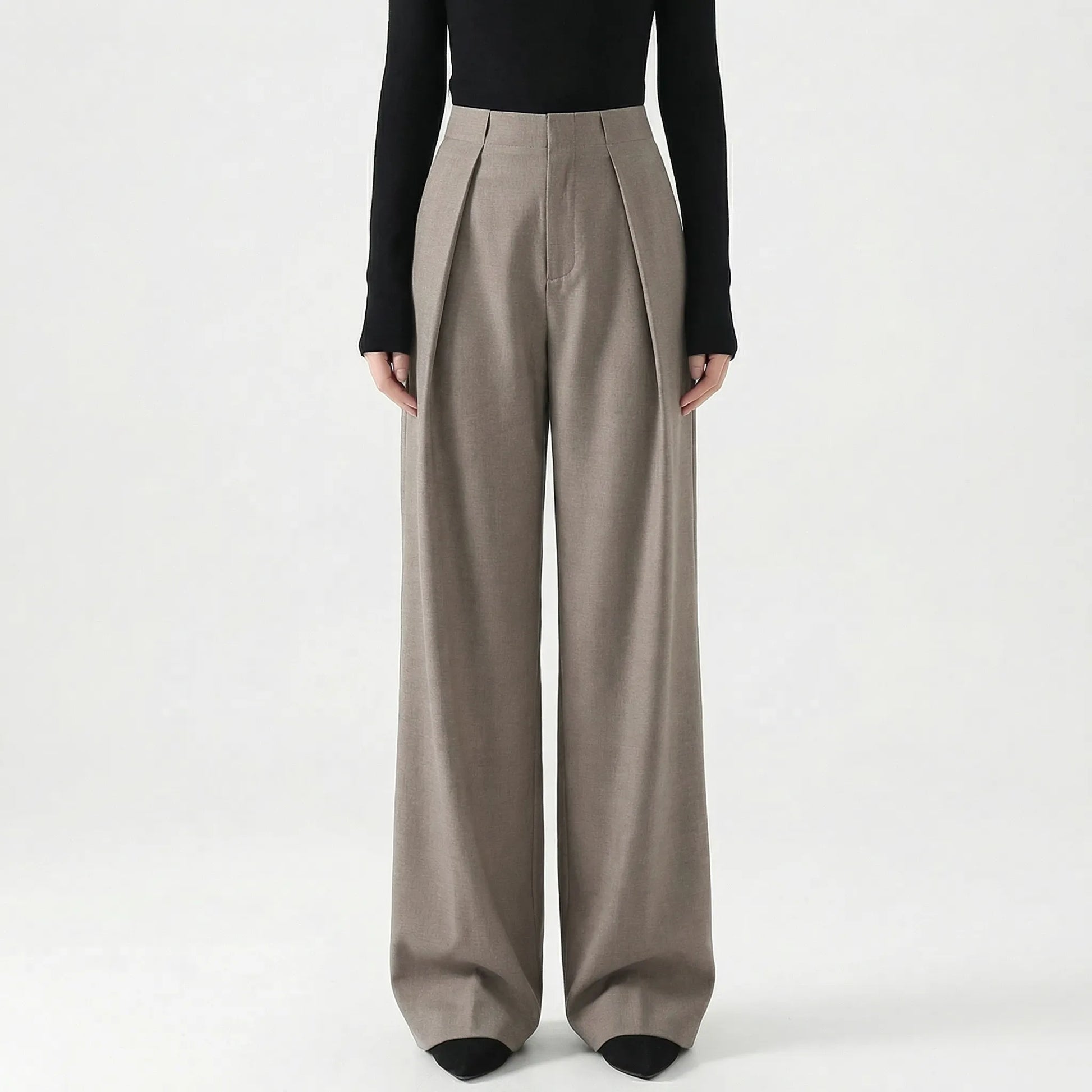 Linova | High-Waist Wide-Leg Tailored Trousers