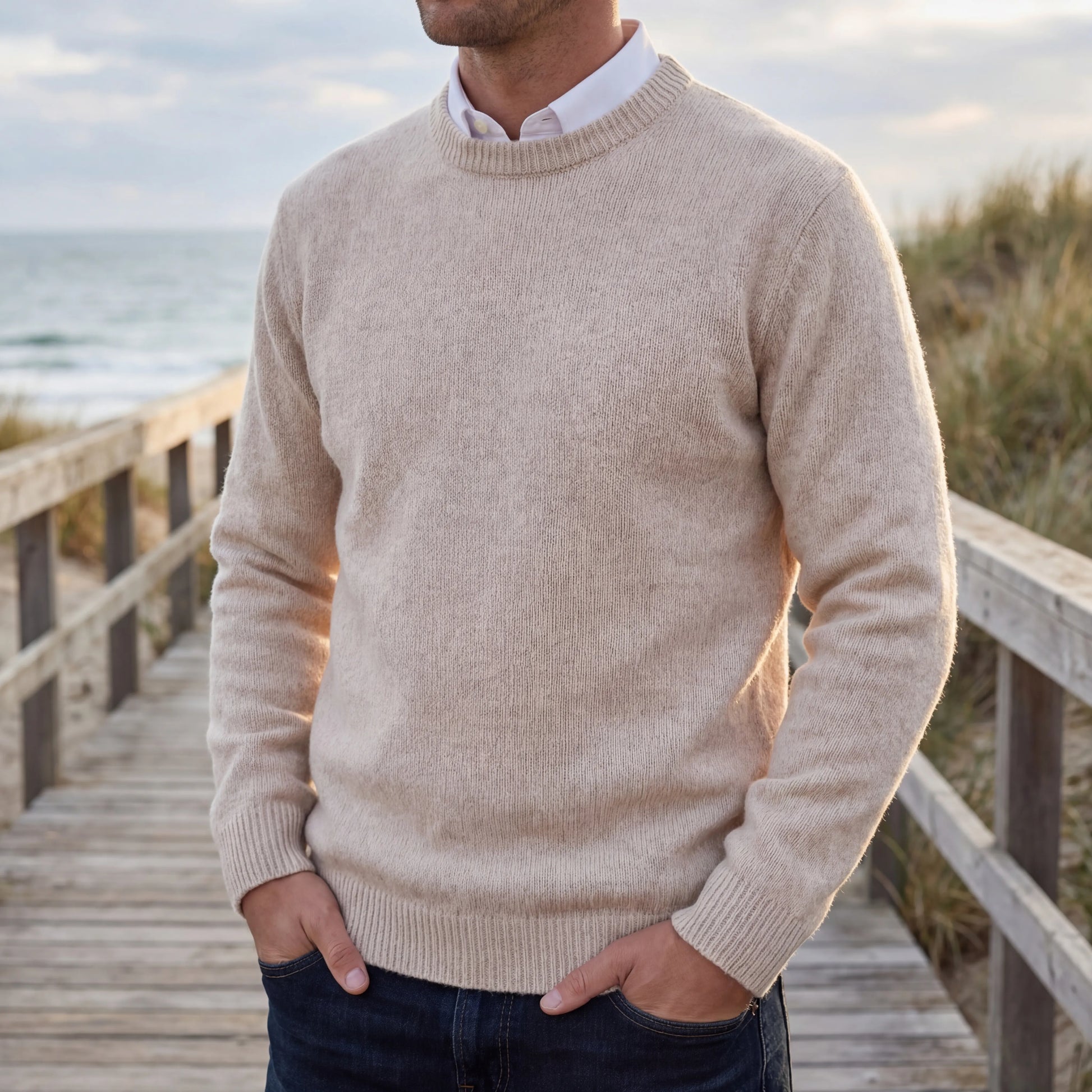 Littoraux - Classic Crew Neck Knit Sweater