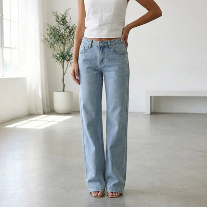 Lowright | Low-Rise Wide-Leg Denim Jeans