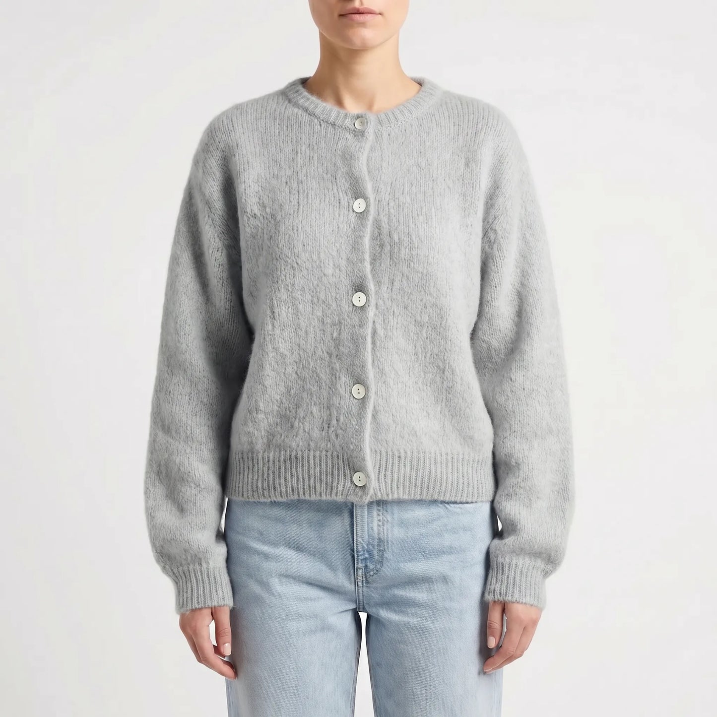 Lumielle | Slim Fit Full-Button Knit Cardigan