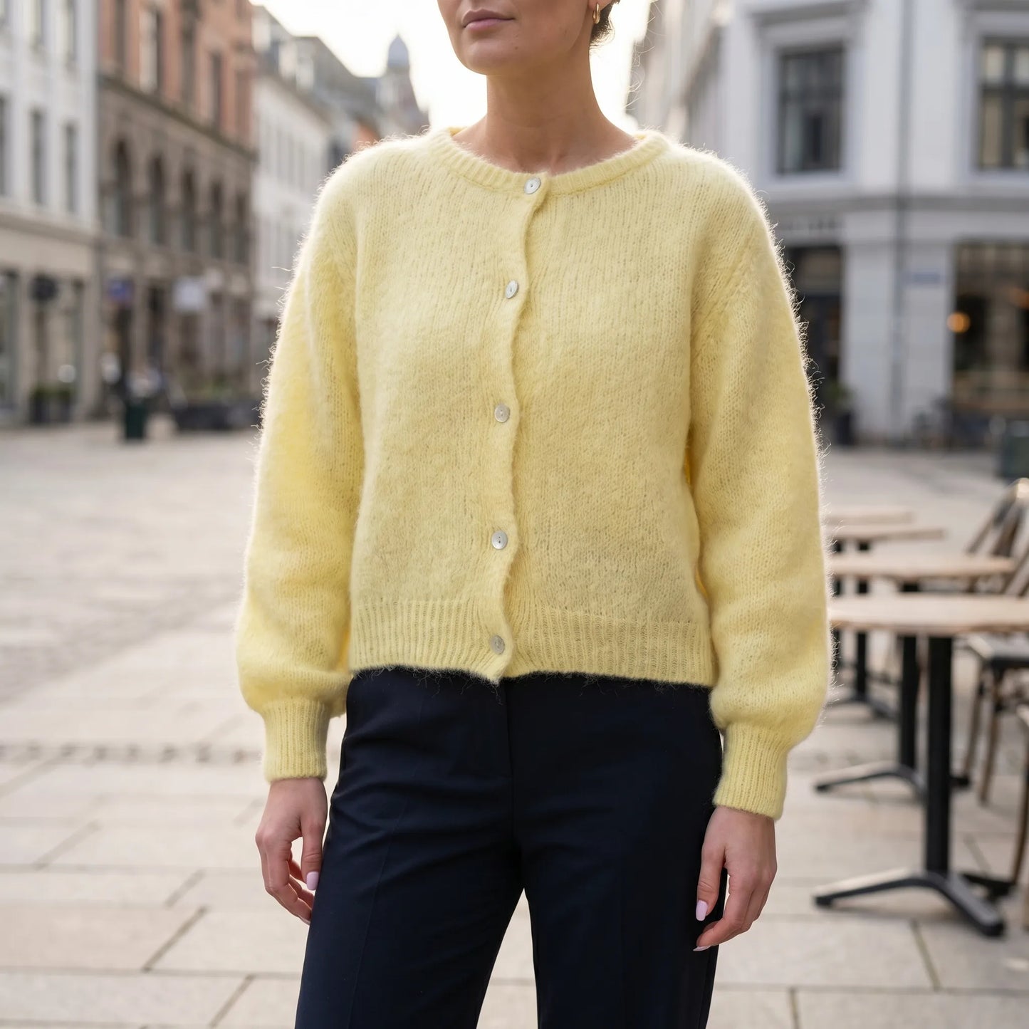 Lumielle | Slim Fit Full-Button Knit Cardigan