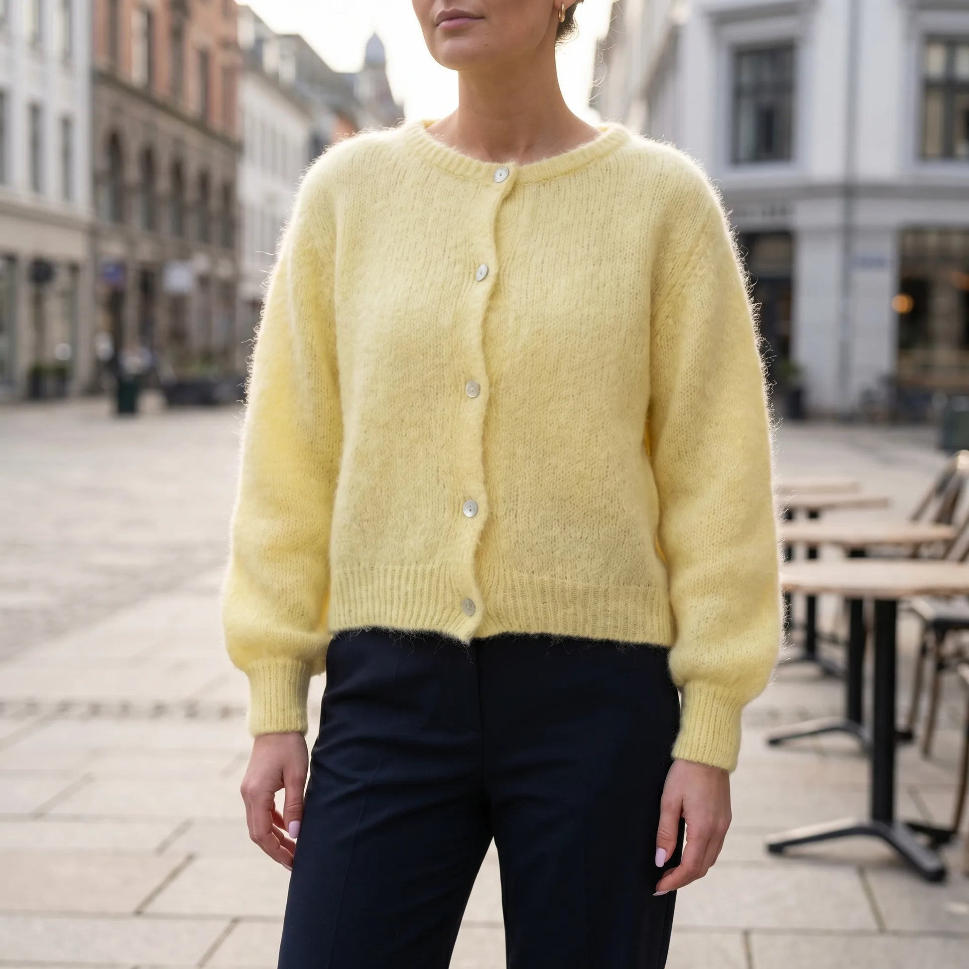 Lumielle | Slim Fit Full-Button Knit Cardigan