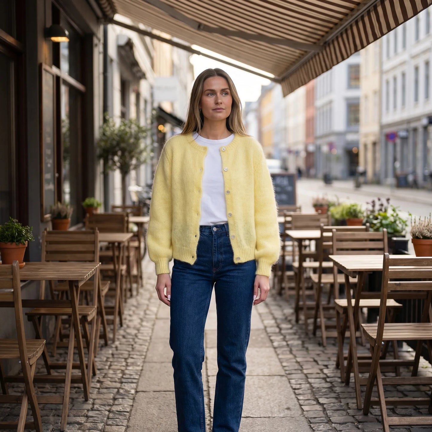Lumielle | Slim Fit Full-Button Knit Cardigan