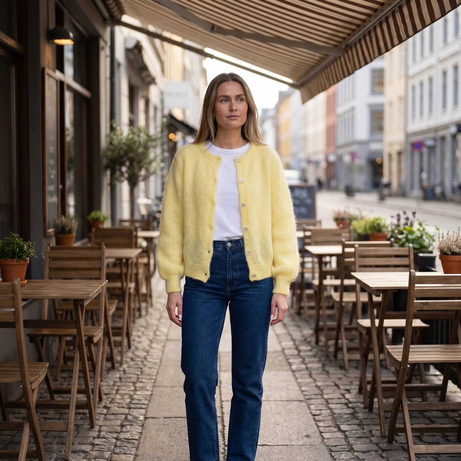 Lumielle | Slim Fit Full-Button Knit Cardigan