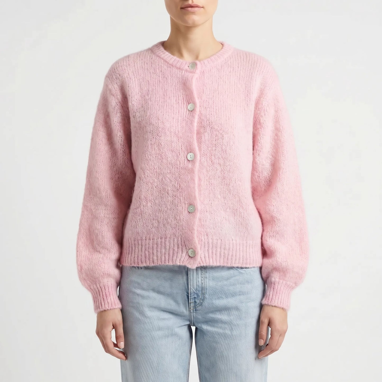 Lumielle | Slim Fit Full-Button Knit Cardigan