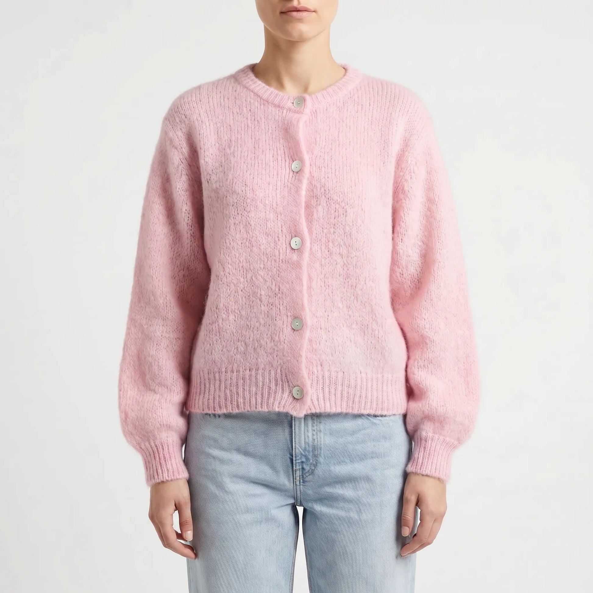 Lumielle | Slim Fit Full-Button Knit Cardigan