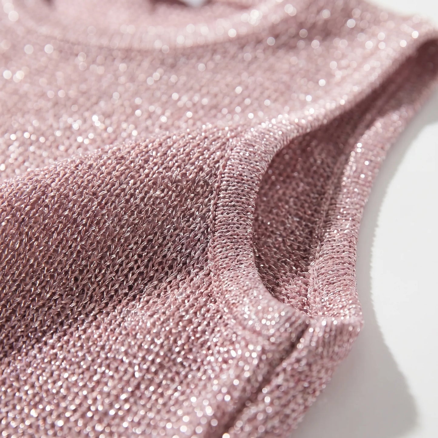 Lumirex | Sheer Sparkle Sleeveless Tank Top