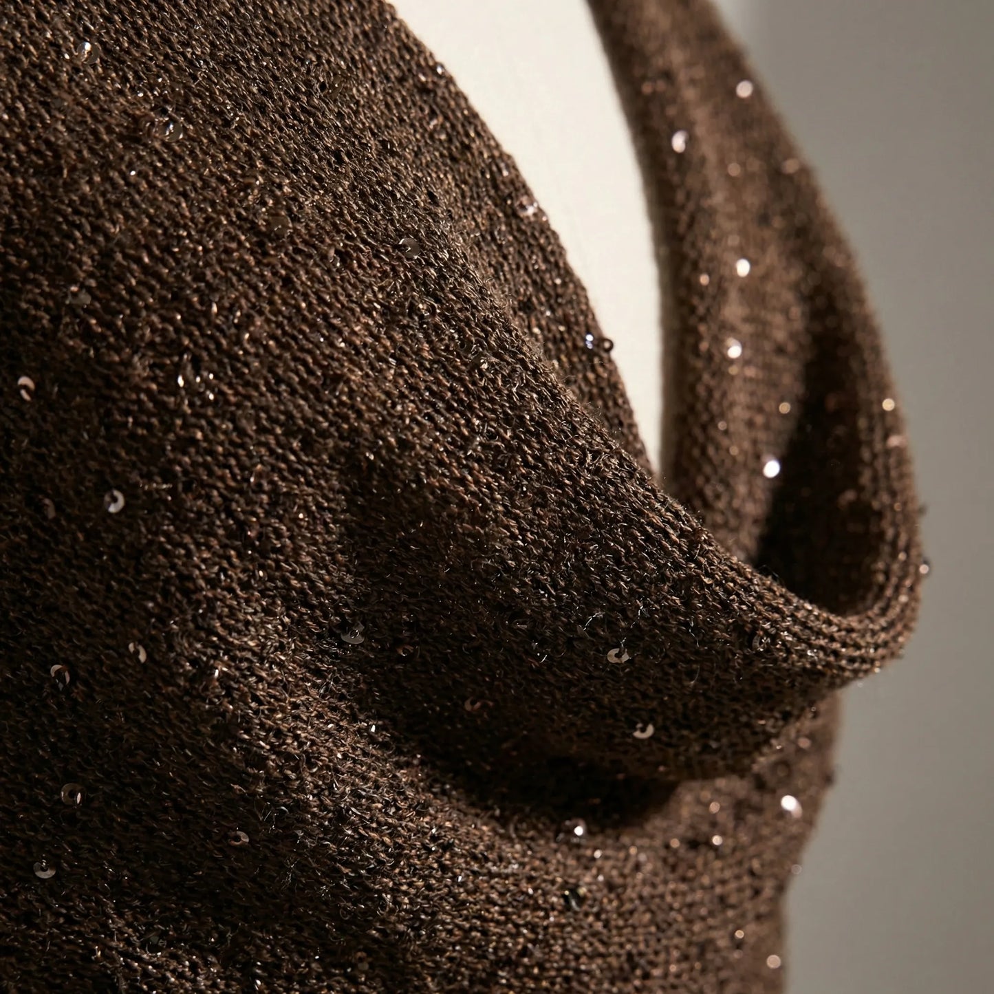 Lumivra | Sequin Halter Cowl Neck Top