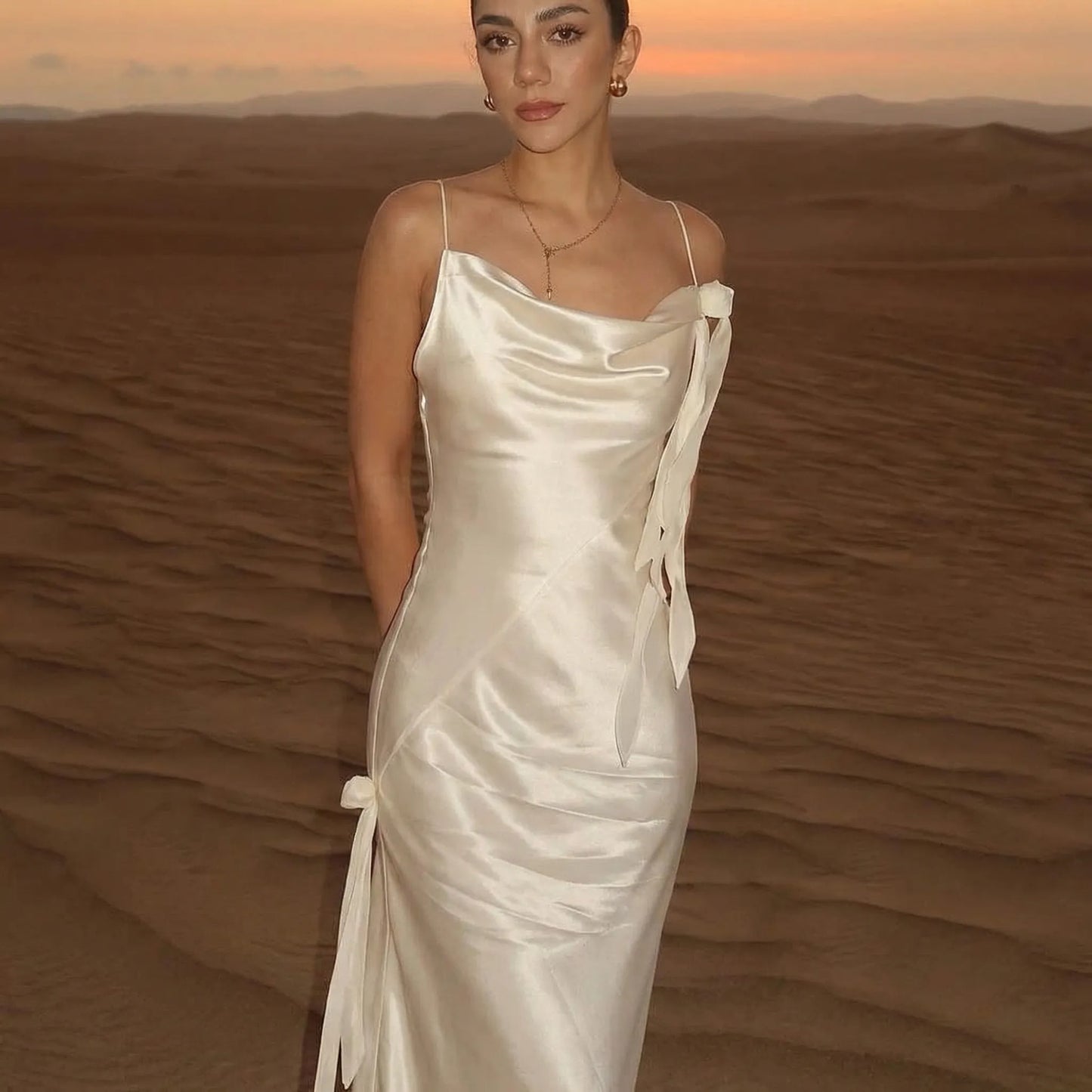 Lumivre - Backless Maxi Slip Dress