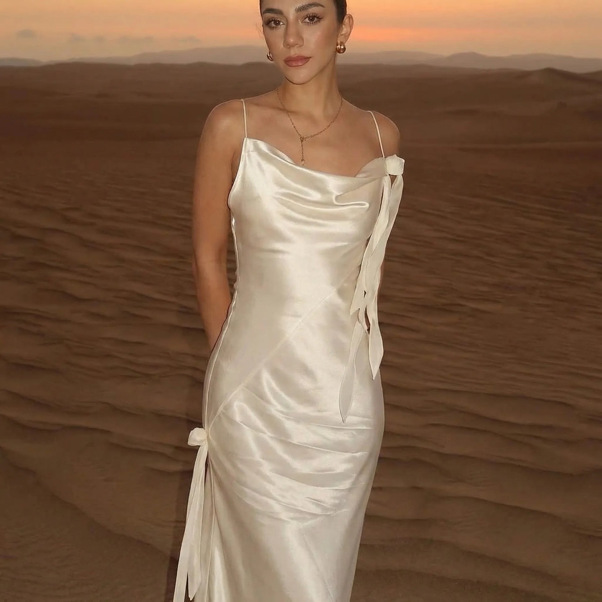 Lumivre - Backless Maxi Slip Dress