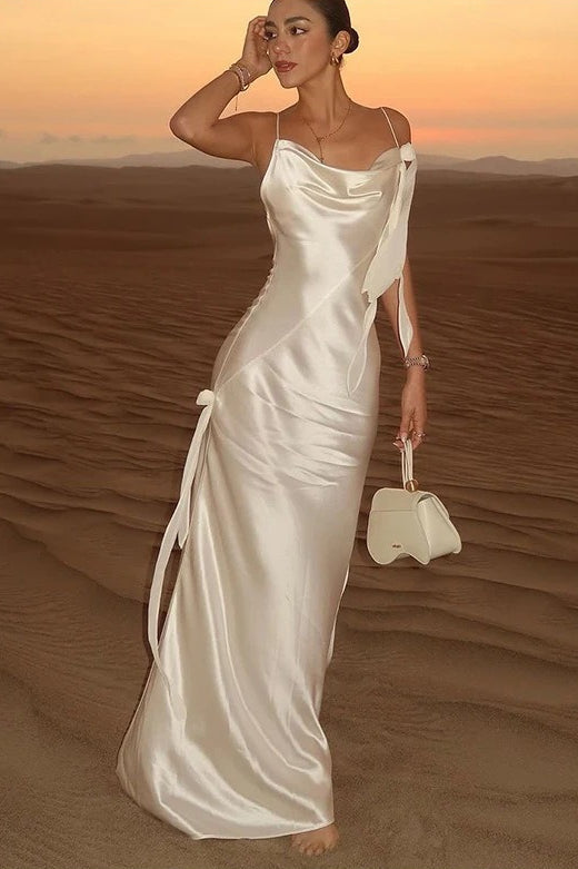Lumivre - Backless Maxi Slip Dress