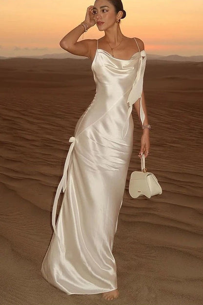 Lumivre - Backless Maxi Slip Dress