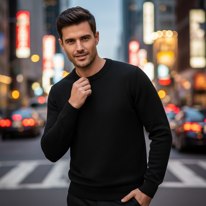 Men's Soft Cotton Sweater | Timeless Classic Design