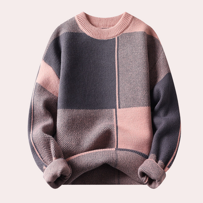 Men's Geometric Knitted Sweater | Casual Winter Wear 2