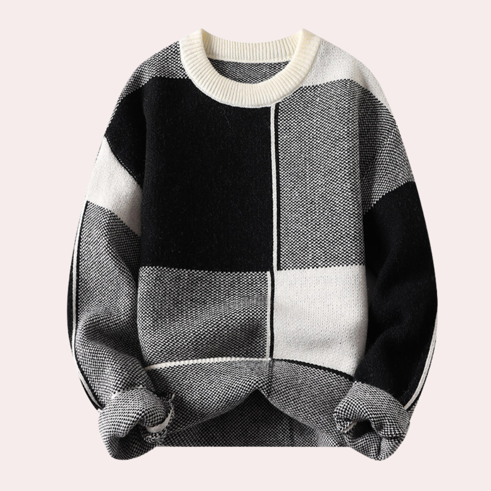 Men's Geometric Knitted Sweater | Casual Winter Wear 3