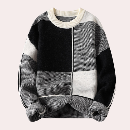 Men's Geometric Knitted Sweater | Casual Winter Wear 3