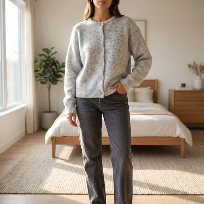 Merlova | Slim Fit Button-Front Knit Cardigan