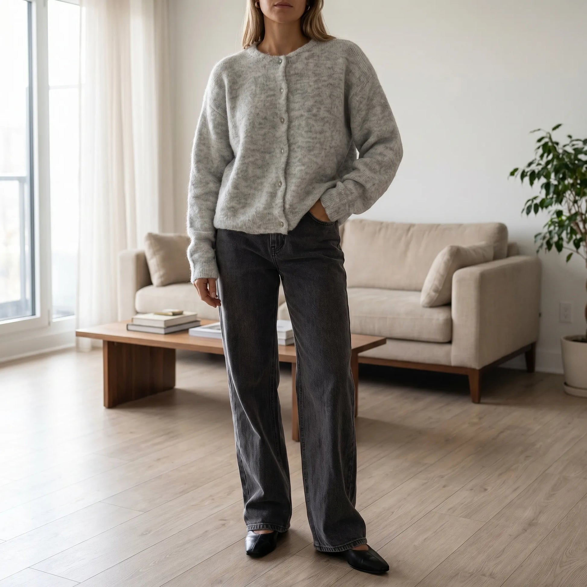 Merlova | Slim Fit Button-Front Knit Cardigan