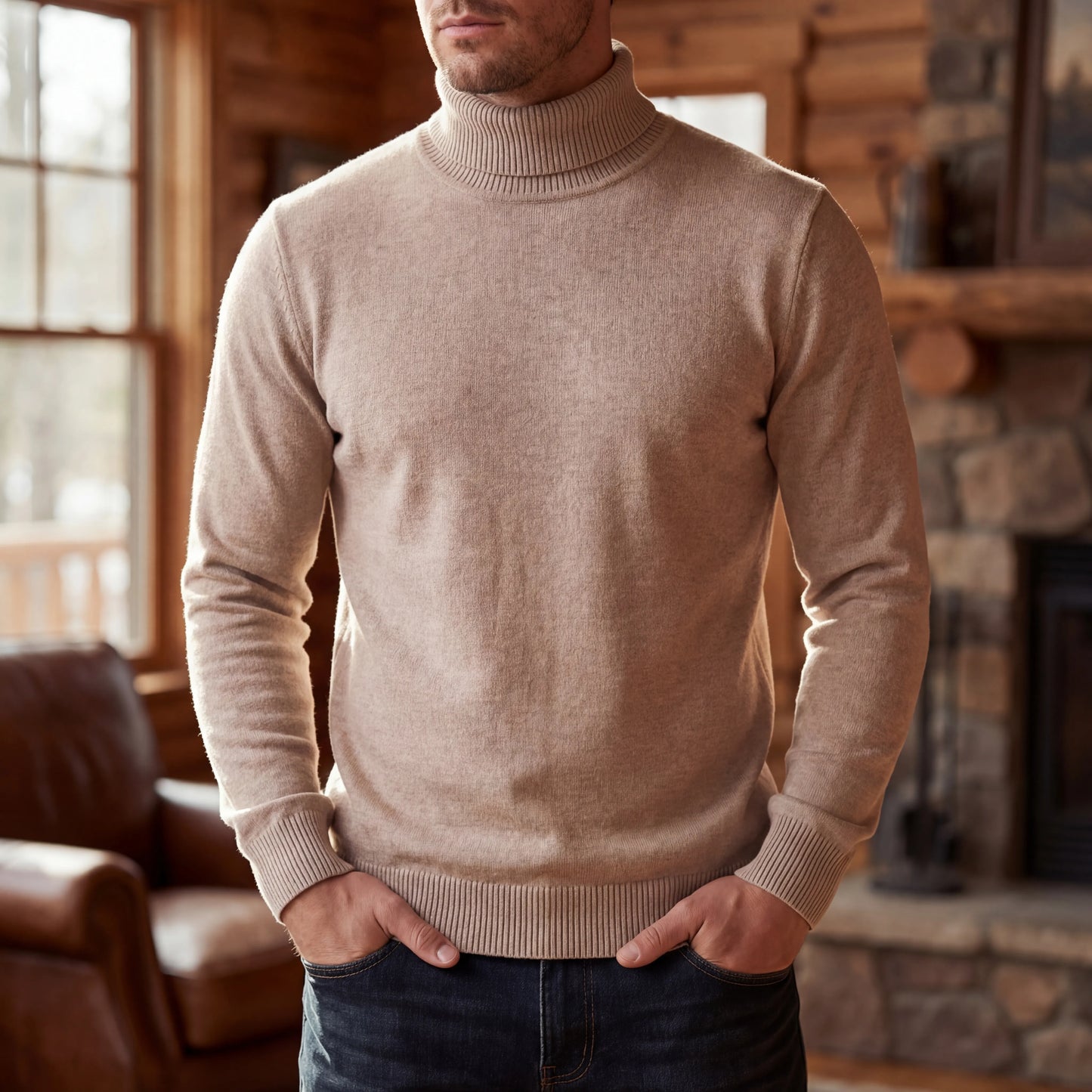 Mervolo - Slim-Fit Merino Turtleneck Sweater