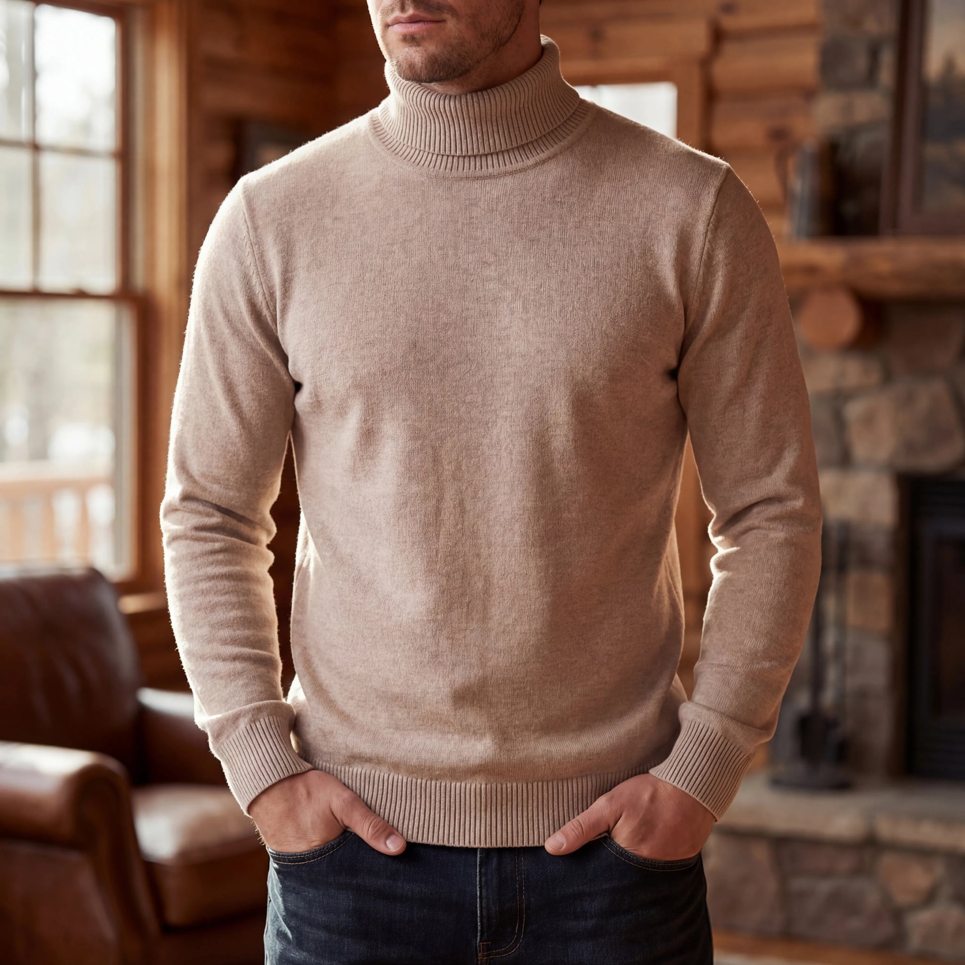 Mervolo - Slim-Fit Merino Turtleneck Sweater