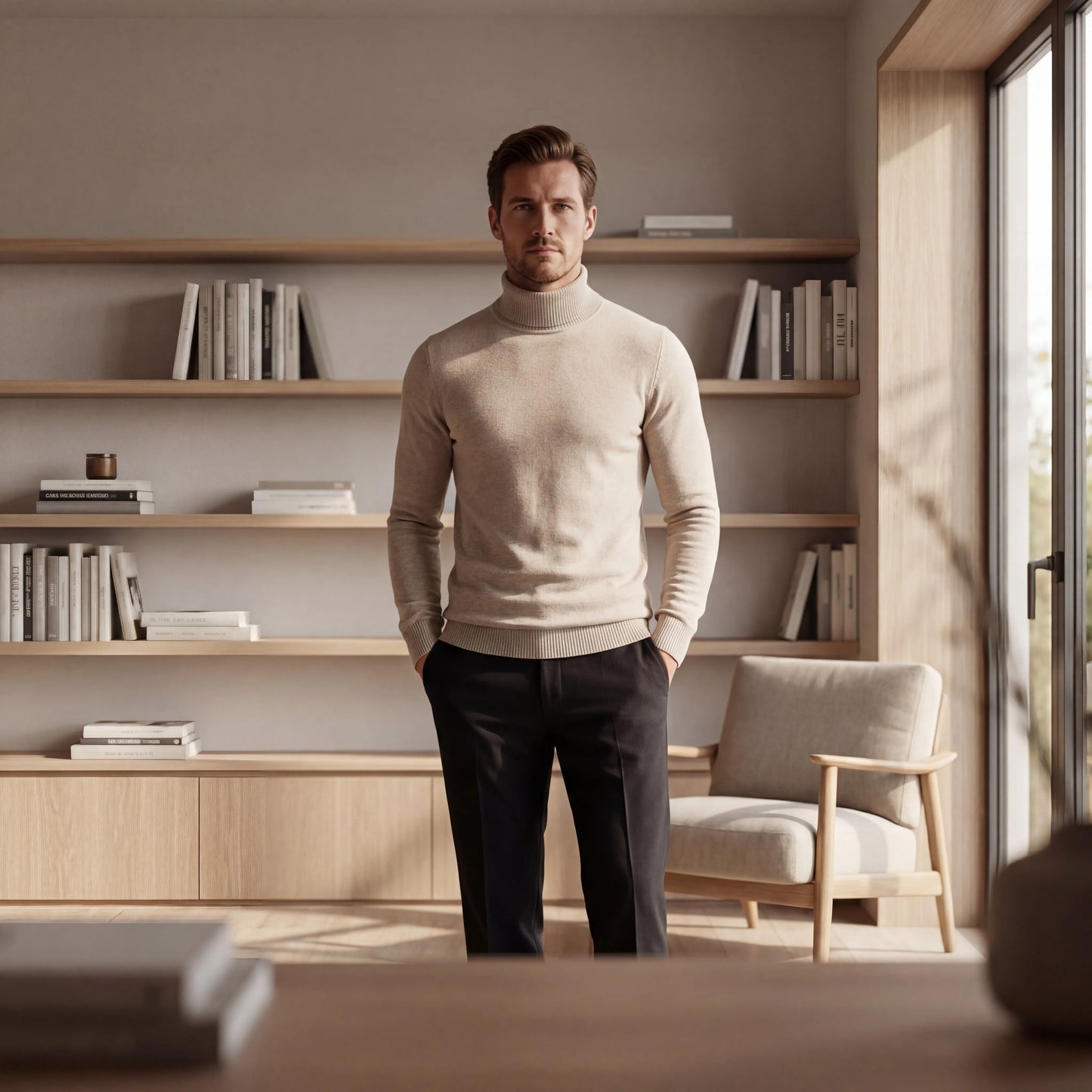 Mervolo - Slim-Fit Merino Turtleneck Sweater