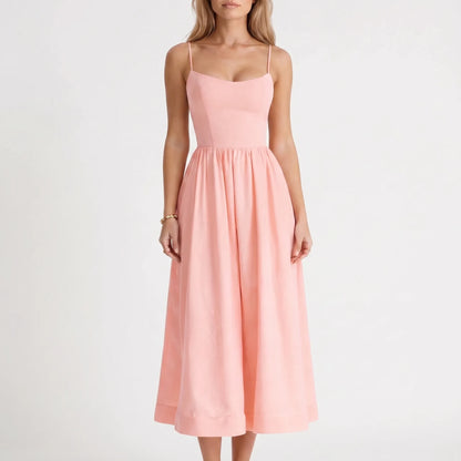 Milavé | Structured Bodice A-Line Midi Dress