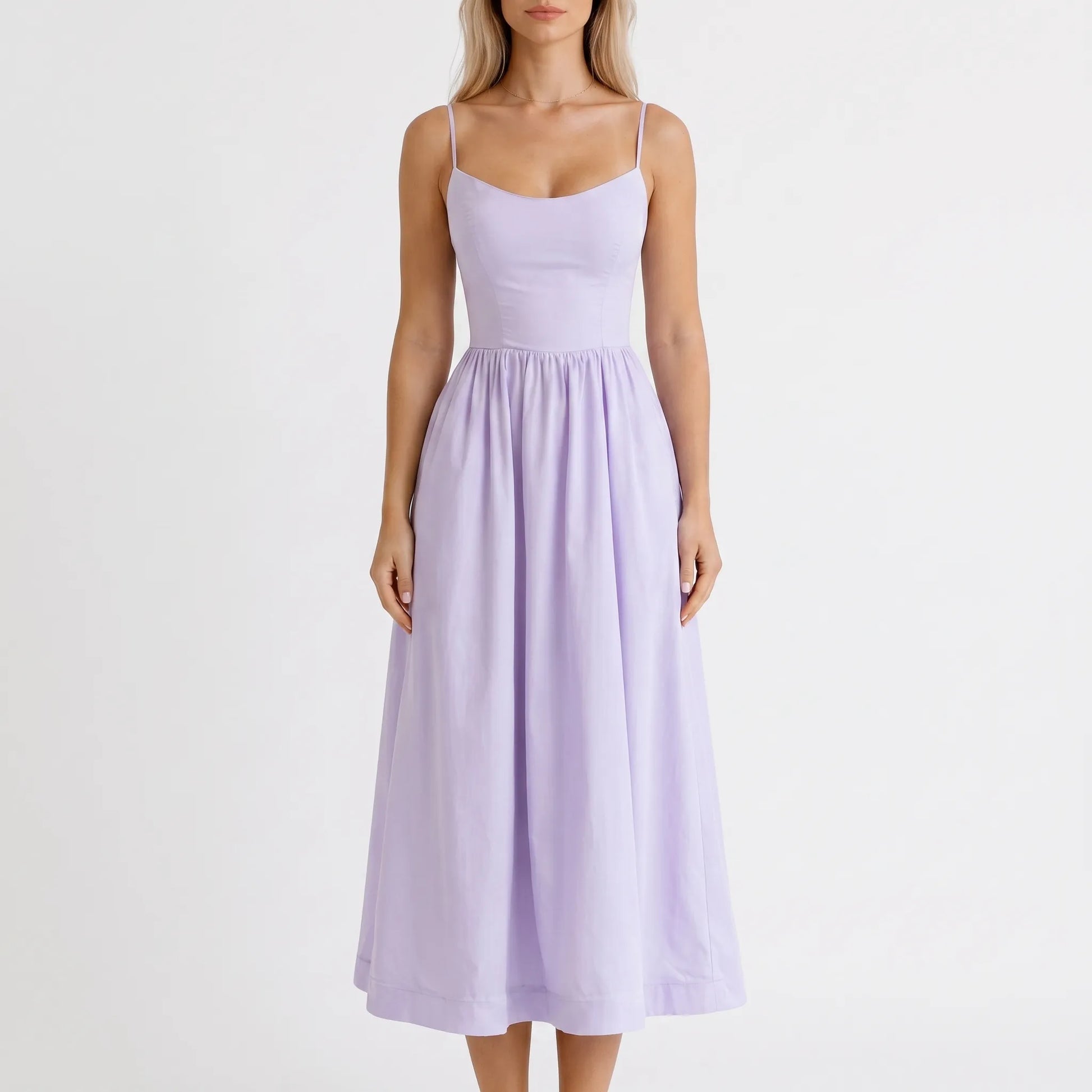 Milavé | Structured Bodice A-Line Midi Dress