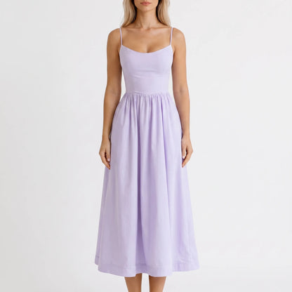 Milavé | Structured Bodice A-Line Midi Dress