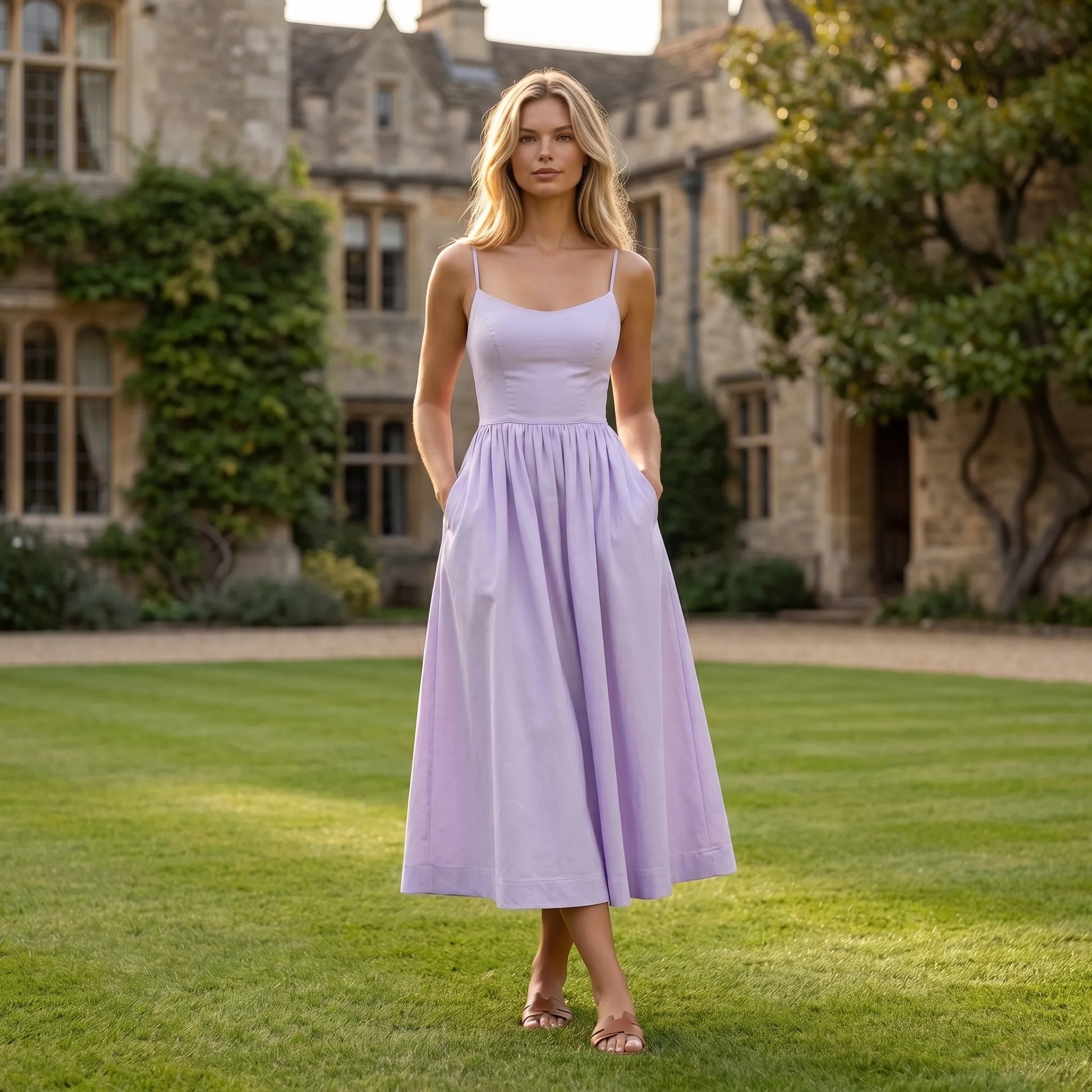 Milavé | Structured Bodice A-Line Midi Dress