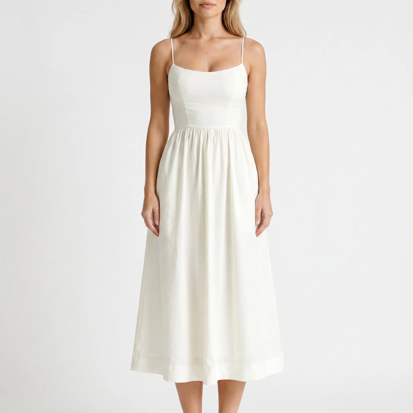 Milavé | Structured Bodice A-Line Midi Dress