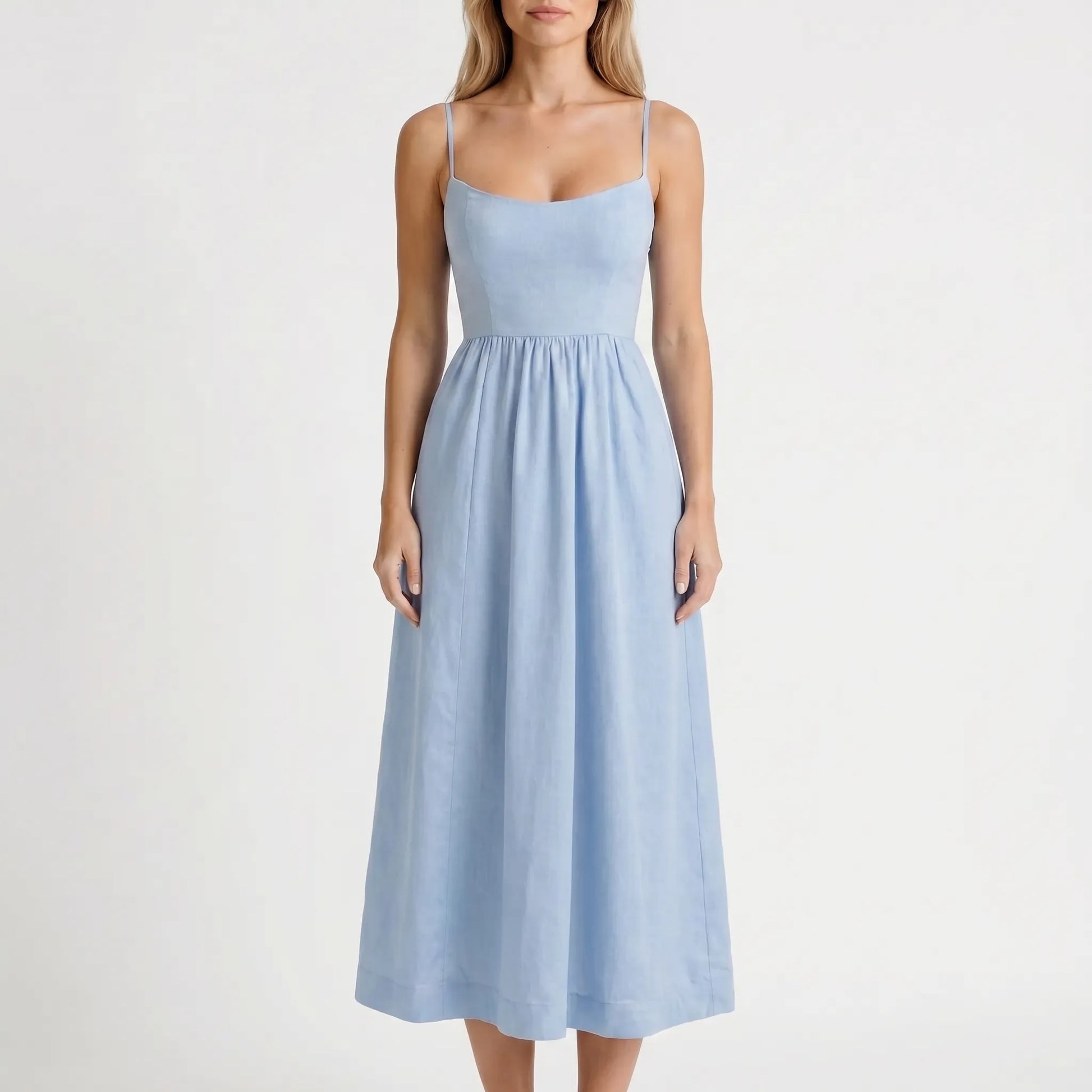 Milavé | Structured Bodice A-Line Midi Dress