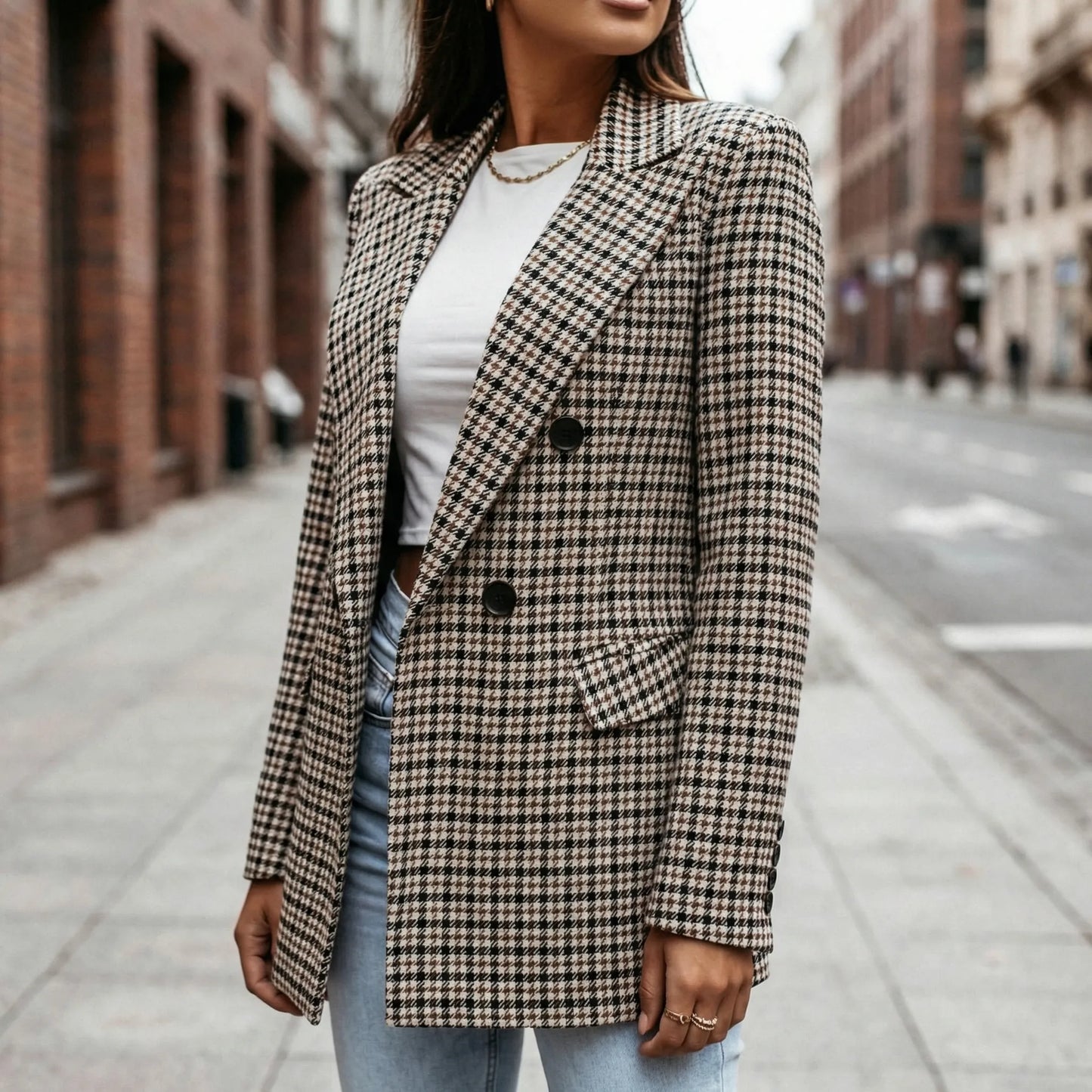 Plaidera | Slim Fit Houndstooth Blazer
